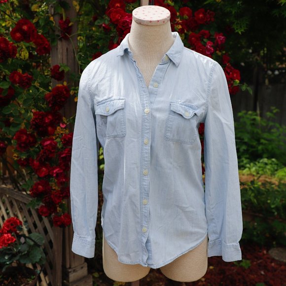 Chambray Button Up Shirt - Picture 1 of 8